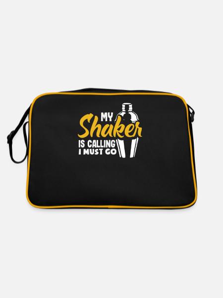 Funny Bartender Saying Bartender Gift - Retro Bag - black/gold - Back