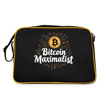 Bitcoin Maximalist - Design crypto élégant - Sac Retro - noir/or - Dos