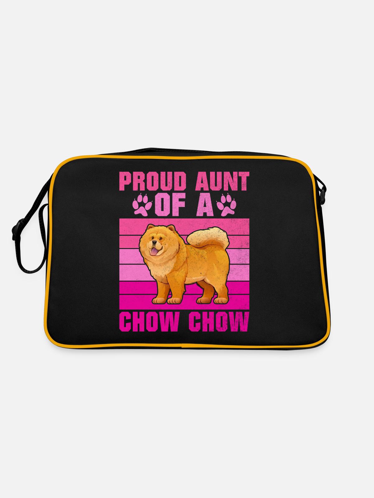 Cadeaux Chow Chow - Sac Retro - noir/or - Dos