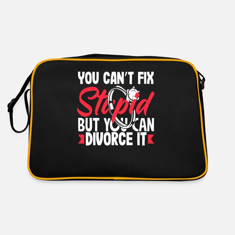 Stupidity cannot be cured divorce divorce Retro Bag