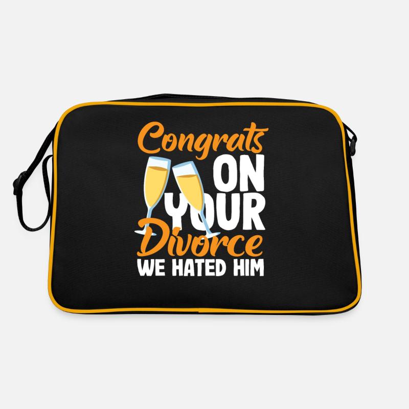 Congratulations on your divorce We hated him Retro Bag