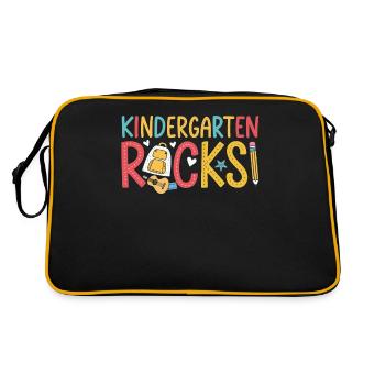 Pierres de jardin d’enfants – Design amusant pour les enfants - Sac Retro - noir/or - Dos