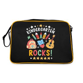 Pierres de jardin d’enfants – Design amusant pour les enfants - Sac Retro - noir/or - Dos