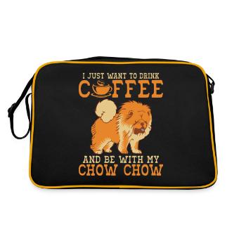 Cadeaux Chow Chow - Sac Retro - noir/or - Dos