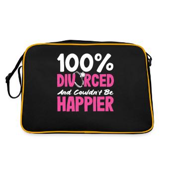100 personnes divorcées ne pourraient pas divorcer plus heureusement - Sac Retro - noir/or - Dos
