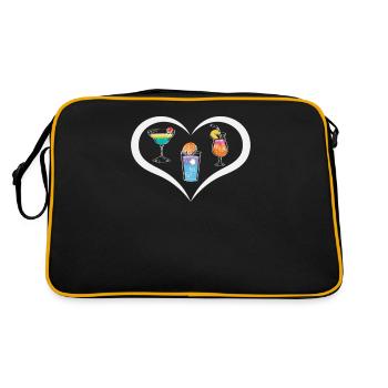 Barman drôle disant cadeau de barman - Sac Retro - noir/or - Dos