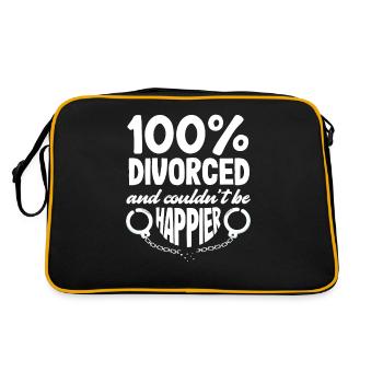 Divorcé ne pourrait pas être un divorce plus heureux - Sac Retro - noir/or - Dos