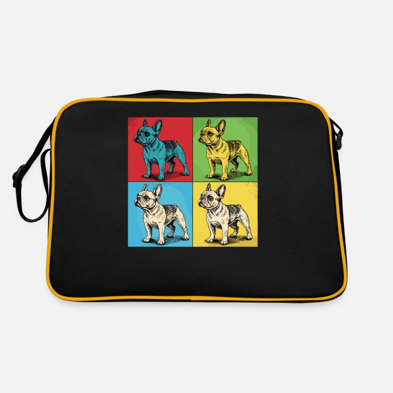 Bouledogue français Pop Art Design Sac Retro