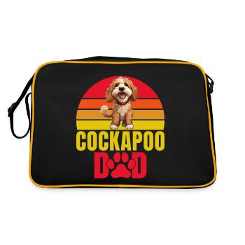 Cockapoo Gifts - Retro Tasche - Schwarz/Gold - Hinten