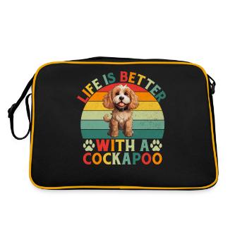 Cockapoo Gifts - Retro Bag - black/gold - Back