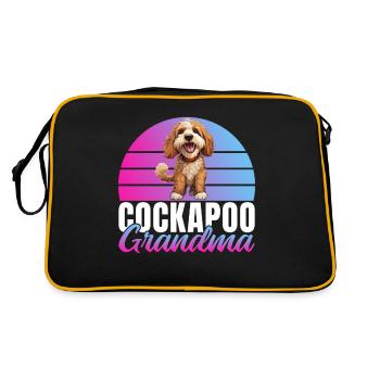 Cockapoo Gifts - Retro Tasche - Schwarz/Gold - Hinten