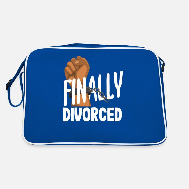 Endlich Geschieden Freiheit Feier Scheidung Retro Tasche