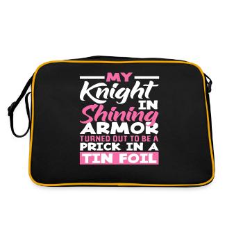 My Knight In Shining Armor Prick Tin Foil - Retro Bag - black/gold - Back