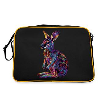 Wallaby - Retro Tasche - Schwarz/Gold - Hinten