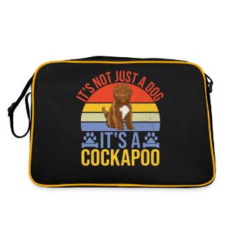 Cockapoo Gifts - Retro Tasche - Schwarz/Gold - Hinten