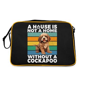 Cockapoo Gifts - Retro Tasche - Schwarz/Gold - Hinten