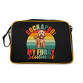 Cockapoo Gifts - Retro Tasche - Schwarz/Gold - Hinten