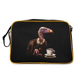 Vulture Kaffee - Retro Tasche - Schwarz/Gold - Hinten