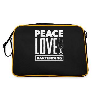 Barman drôle disant cadeau de barman - Sac Retro - noir/or - Dos