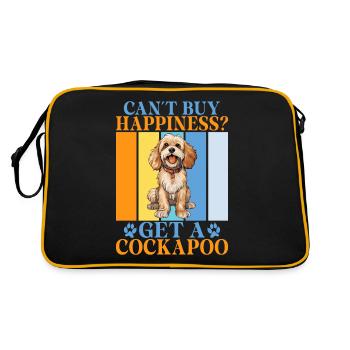 Cockapoo Gifts - Retro Tasche - Schwarz/Gold - Hinten
