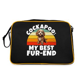Cockapoo Gifts - Retro Tasche - Schwarz/Gold - Hinten