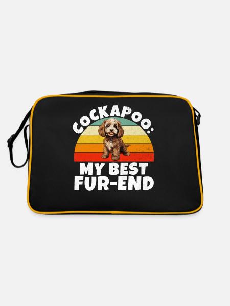 Cockapoo Gifts - Retro Tasche - Schwarz/Gold