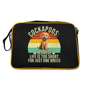 Cockapoo Gifts - Retro Tasche - Schwarz/Gold - Hinten