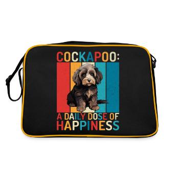 Cockapoo Gifts - Retro Bag - black/gold - Back