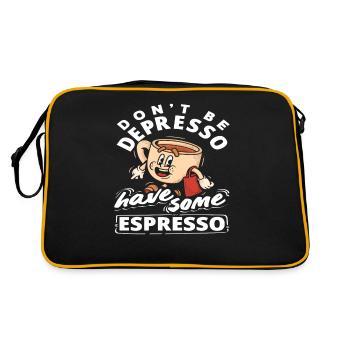 Amateurs de café, pas de dépresso mais d'espresso - Sac Retro - noir/or - Dos