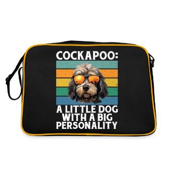 Cockapoo Gifts - Retro Tasche - Schwarz/Gold - Hinten