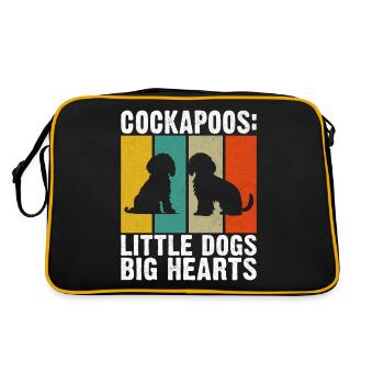 Cockapoo Gifts - Retro Tasche - Schwarz/Gold - Hinten