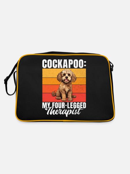Cockapoo Gifts - Retro Tasche - Schwarz/Gold