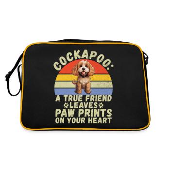 Cockapoo Gifts - Retro Tasche - Schwarz/Gold - Hinten