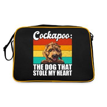 Cadeaux Cockapoo - Sac Retro - noir/or - Dos