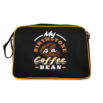 Ma pierre de naissance est un grain de café - Sac Retro - noir/or - Dos