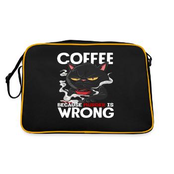 Chat amateur de café parce que le meurtre est une erreur - Sac Retro - noir/or - Dos