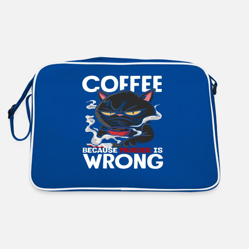 Chat amateur de café parce que le meurtre est une erreur Sac Retro
