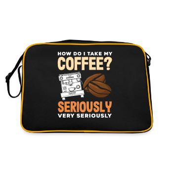 Question des amateurs de café : prenez-le très au sérieux - Sac Retro - noir/or - Dos