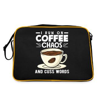 Chaos des amateurs de café Mots du chaos du café - Sac Retro - noir/or - Dos