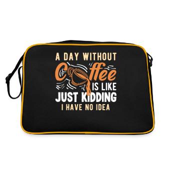 Amateurs de café, une journée sans café - Sac Retro - noir/or - Dos
