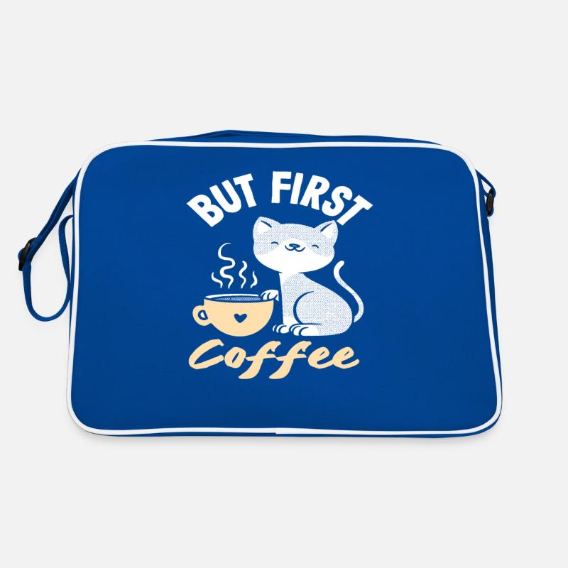 Chat amateur de café - Mais d'abord le café Sac Retro