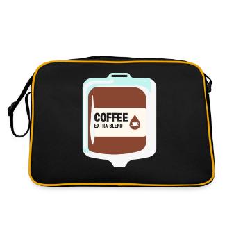 Conception de mélange supplémentaire pour les amateurs de café - Sac Retro - noir/or - Dos