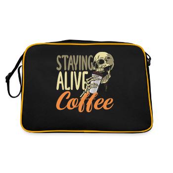 Le squelette des amateurs de café reste éveillé - Sac Retro - noir/or - Dos