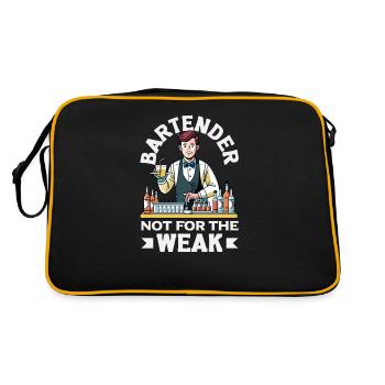 Barman drôle disant cadeau de barman - Sac Retro - noir/or - Dos