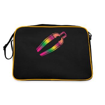 Barman drôle disant cadeau de barman - Sac Retro - noir/or - Dos