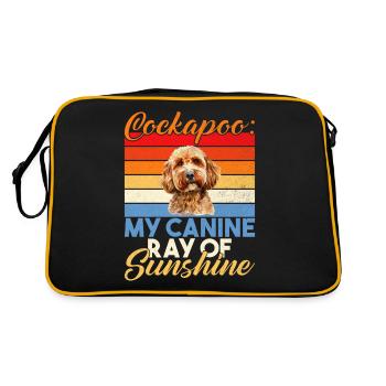 Cockapoo Gifts - Retro Bag - black/gold - Back