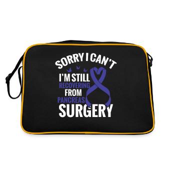 Sorry, I can't, I'm recovering - Retro Bag - black/gold - Back