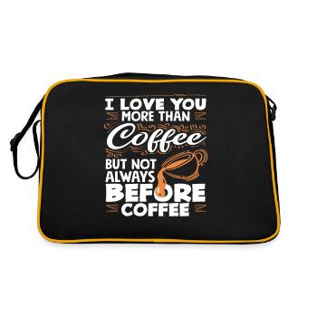 Amateur de café : je t'aime plus que le café - Sac Retro - noir/or - Dos
