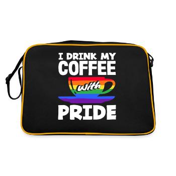 Les amateurs de café fiers de fierté - Sac Retro - noir/or - Dos