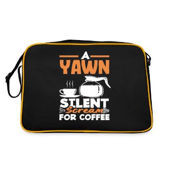 Les amateurs de café bâillent en criant silencieusement pour le café - Sac Retro - noir/or - Dos